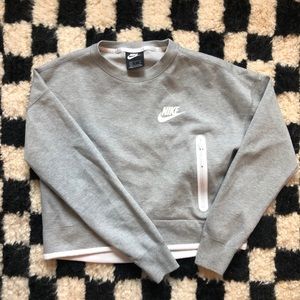 Gray Nike Cropped Sweatshirt